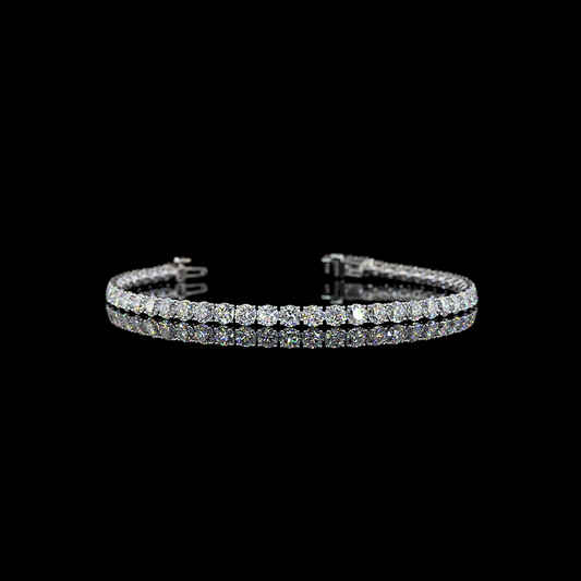 10.36 CTTW Round Lab Diamond Tennis Bracelet (E Color and VS Clarity)