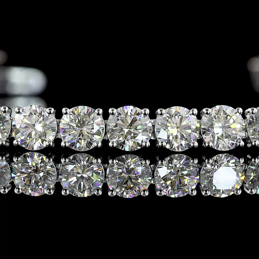 10.36 CTTW Round Lab Grown Diamond Tennis Bracelet 7.5" (E Color and VS Clarity)