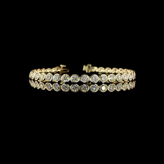 7.55 CTTW Round Lab Diamond Tennis Bracelet (F Color and VS+ Clarity)