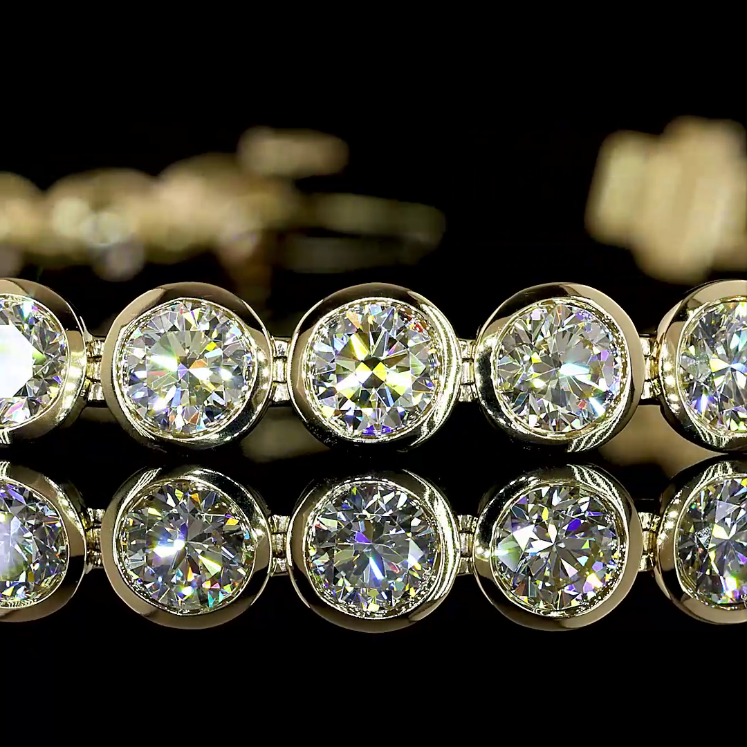 7.55 CTTW Round Natural Diamond Tennis Bracelet 7" (H/F Color and SI/VS+ Clarity)