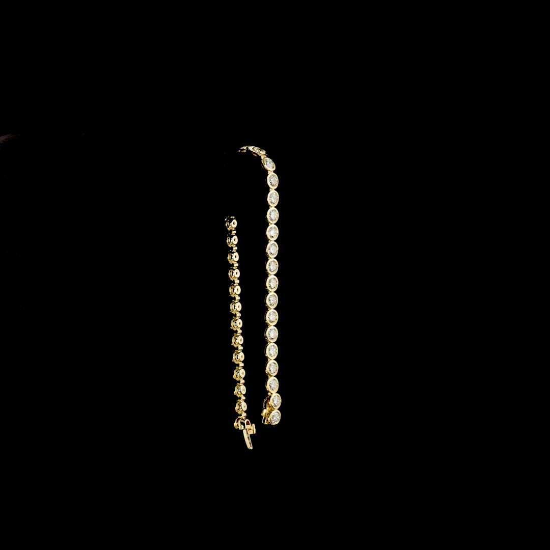 7.55 CTTW Round Natural Diamond Tennis Bracelet 7" (H/F Color and SI/VS+ Clarity)