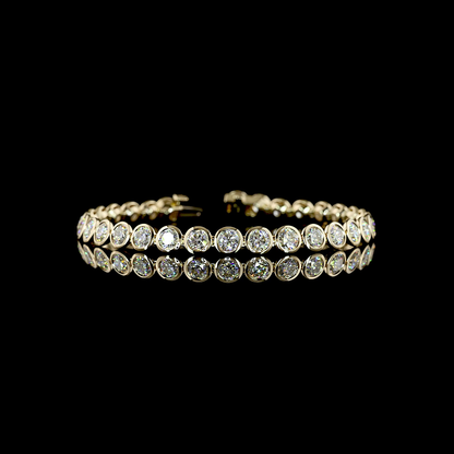 10.35 CTTW Round Lab Diamond Tennis Bracelet (G-H Color and SI Clarity)