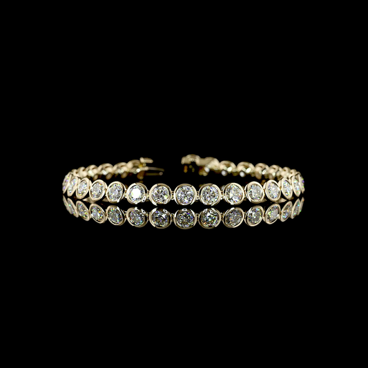 10.35 CTTW Round Lab Diamond Tennis Bracelet (H Color and SI Clarity)