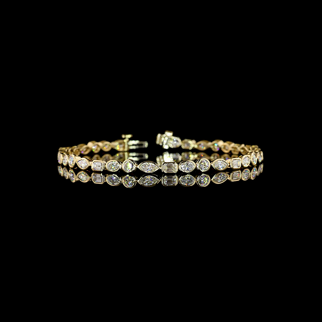4.74 CTTW MIX Lab Grown Diamond Tennis Bracelet 7" (E Color and VS Clarity)