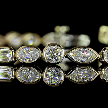 4.74 CTTW MIX Lab Grown Diamond Tennis Bracelet 7" (E Color and VS Clarity)