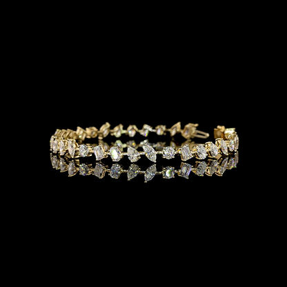 7.32 CTTW MIX Lab Diamond Station Bracelet (E Color and VS Clarity)