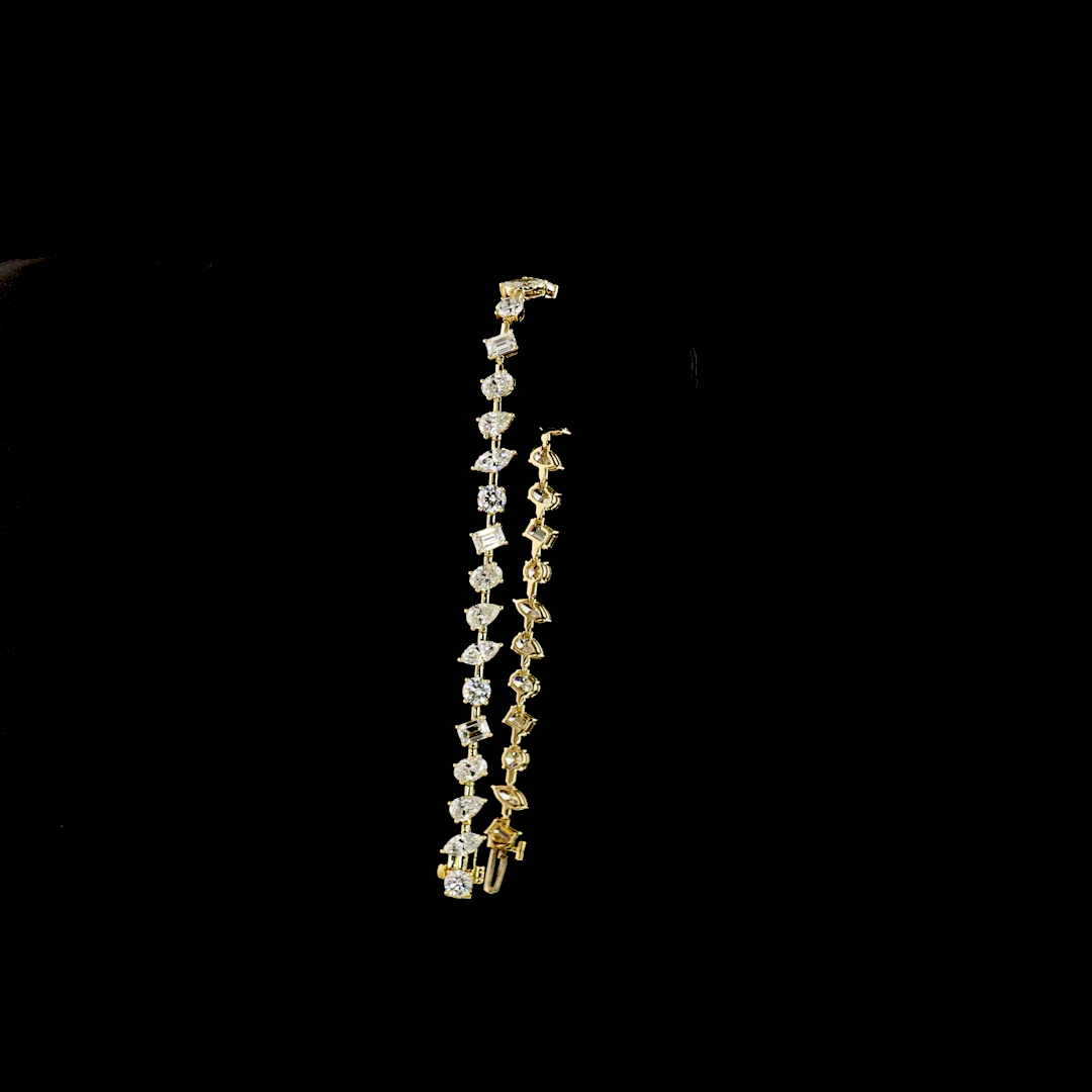 7.32 CTTW MIX Lab Diamond Station Bracelet (E Color and VS Clarity)