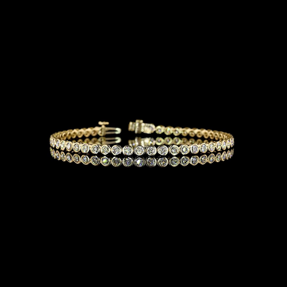 3.33 CTTW Round Lab Diamond Tennis Bracelet (E Color and VS1 Clarity)