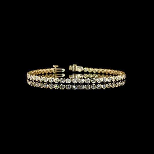 3.33 CTTW Round Lab Diamond Tennis Bracelet (E Color and VS1 Clarity)