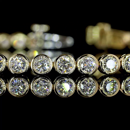 3.33 CTTW Round Lab Diamond Tennis Bracelet (E Color and VS1 Clarity)