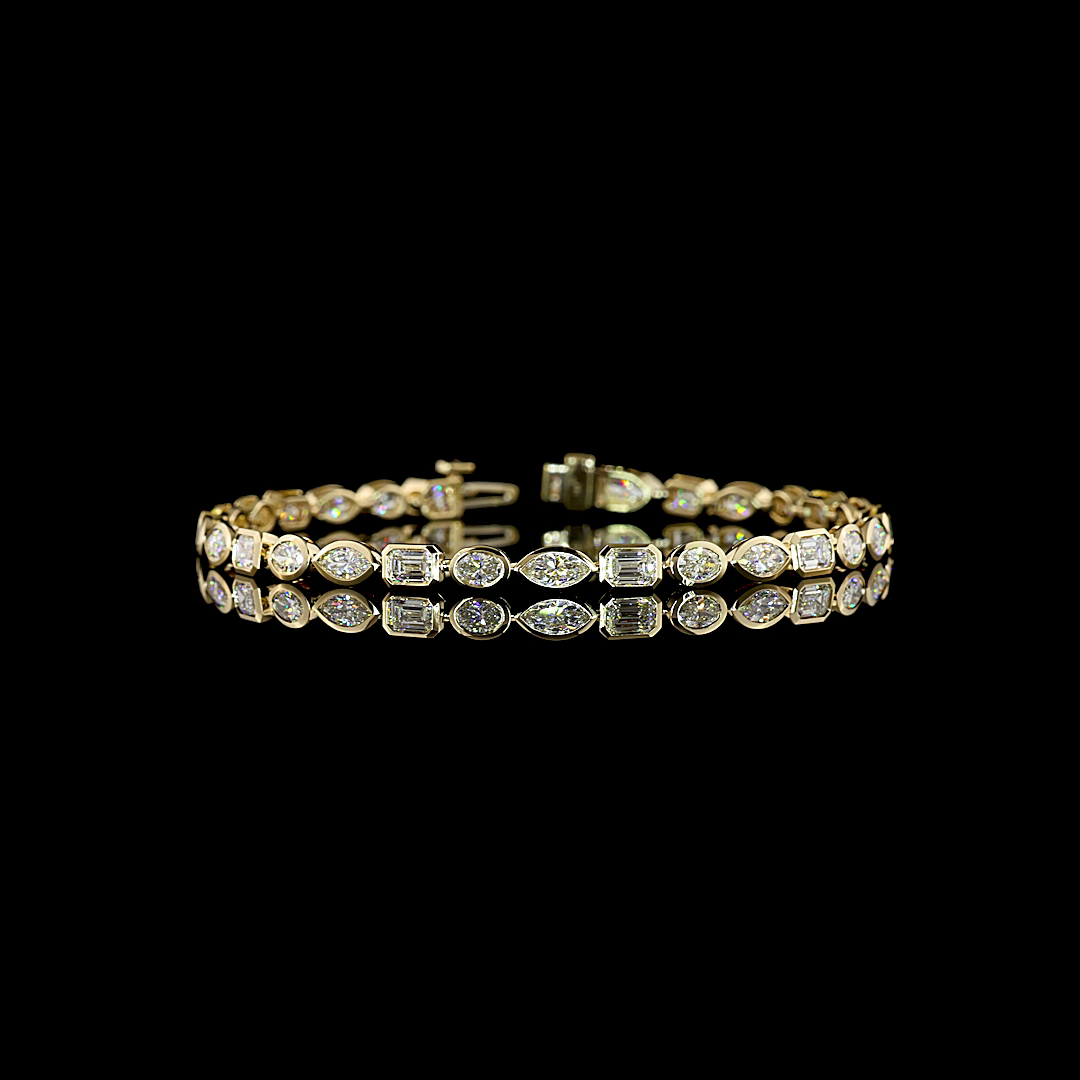 3.19 CTTW MIX Lab Diamond Tennis Bracelet (F/E Color and VS+/VS1 Clarity)