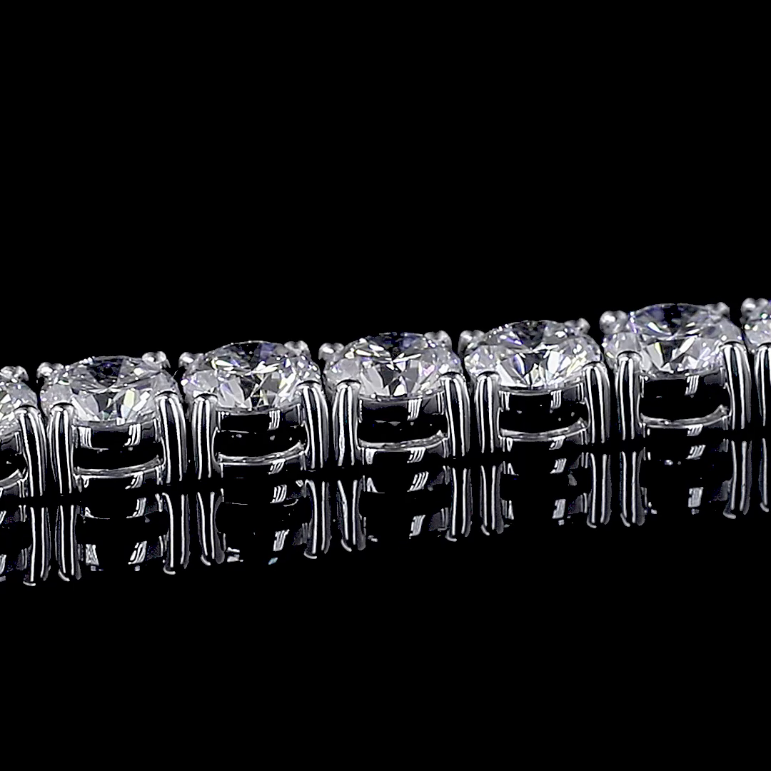 10.11 CTTW Round Lab Diamond Tennis Bracelet 6.75" 14k White Gold F Color and VS2 Clarity jewelry-spot-usa
