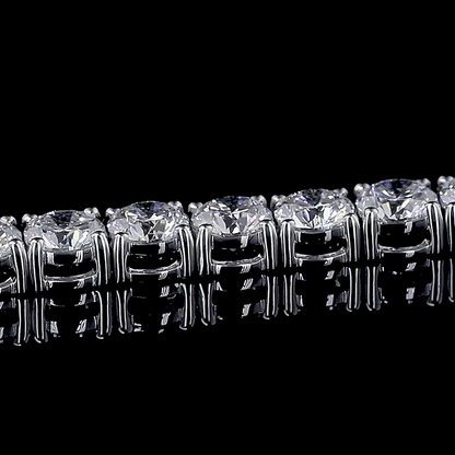 10.11 CTTW Round Lab Diamond Tennis Bracelet 6.75" 14k White Gold F Color and VS2 Clarity jewelry-spot-usa