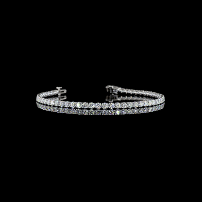 7.22 CTTW Round Lab Grown Diamond Tennis Bracelet 7.5" (E Color and VS Clarity)