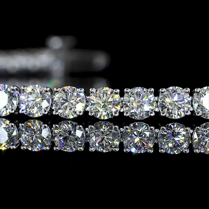 7.22 CTTW Round Lab Grown Diamond Tennis Bracelet 7.5" (E Color and VS Clarity)