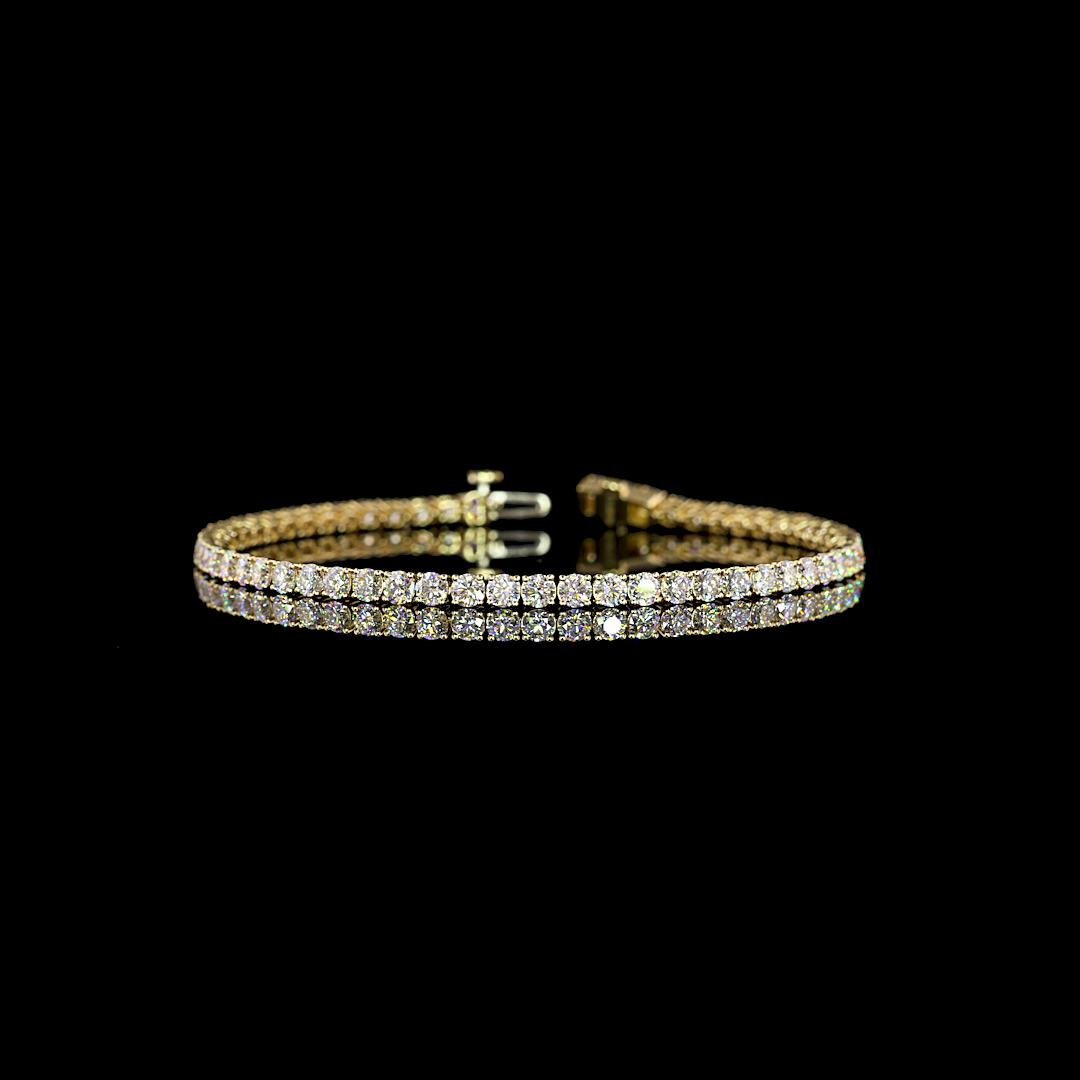 5.04 CTTW Round Lab Grown Diamond Tennis Bracelet 7" (E Color and VS Clarity)