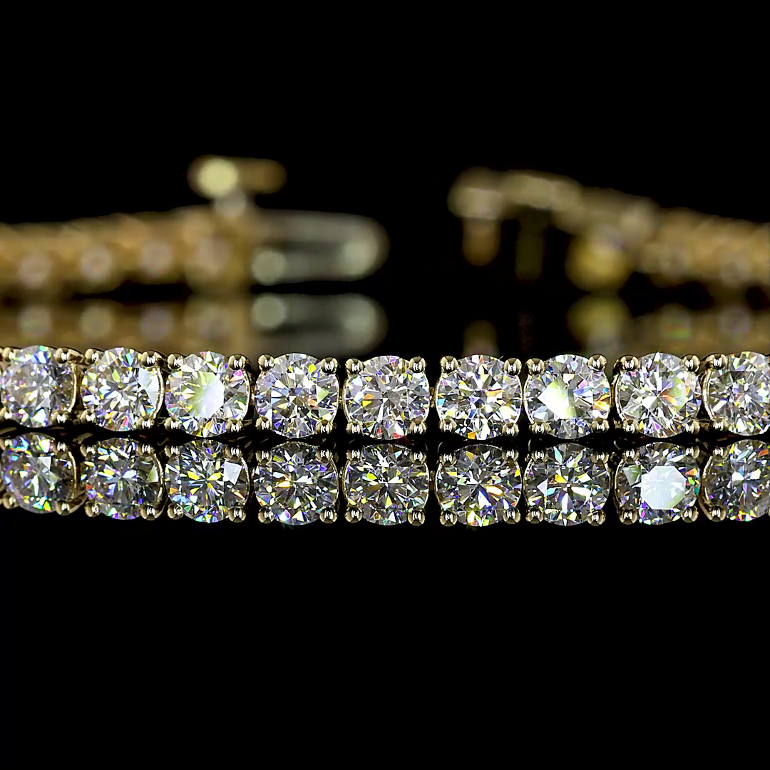 5.04 CTTW Round Lab Grown Diamond Tennis Bracelet 7" (E Color and VS Clarity)