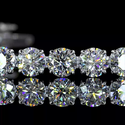 12.61 CTTW Round Lab Grown Diamond Tennis Bracelet 6" (E Color and VS Clarity)