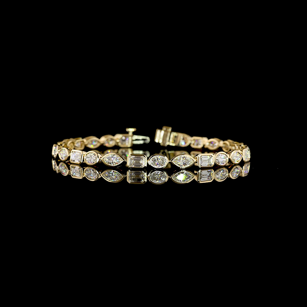 7.72 CTTW MIX Lab Diamond Tennis Bracelet (E Color and VS1 Clarity)