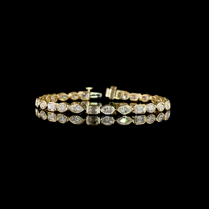 7.72 CTTW MIX Lab Diamond Tennis Bracelet (E Color and VS1 Clarity)