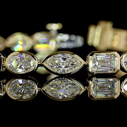 7.72 CTTW MIX Lab Diamond Tennis Bracelet (E Color and VS1 Clarity)