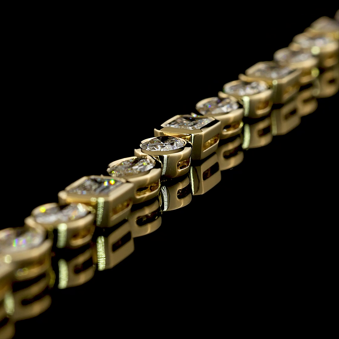 7.68 CTTW MIX Lab Diamond Tennis Bracelet (E Color and VS1 Clarity)