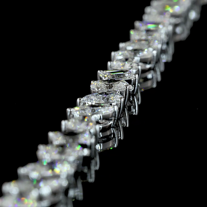 7.55 CTTW MIX Lab Grown Diamond Station Bracelet 7" (E Color and VS1 Clarity)