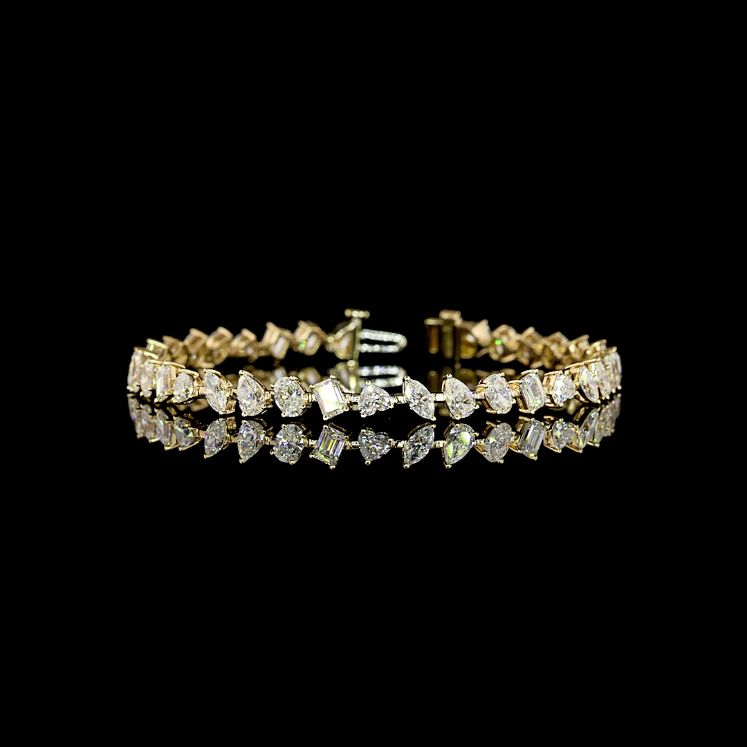 7.49 CTTW MIX Lab Diamond Station Bracelet (E Color and VS1 Clarity)