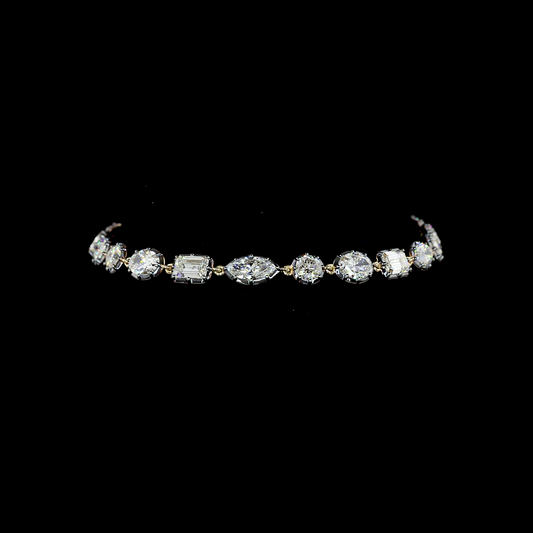 8.18 CTTW MIX Lab Diamond Station Bracelet (E Color and VS1 Clarity)
