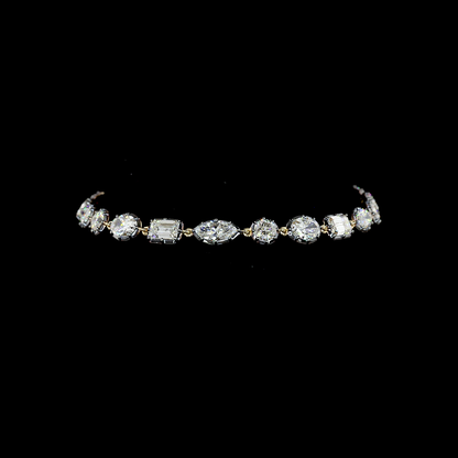 8.10 CTTW MIX Lab Grown Diamond Station Bracelet 7" (E Color and VS1 Clarity)