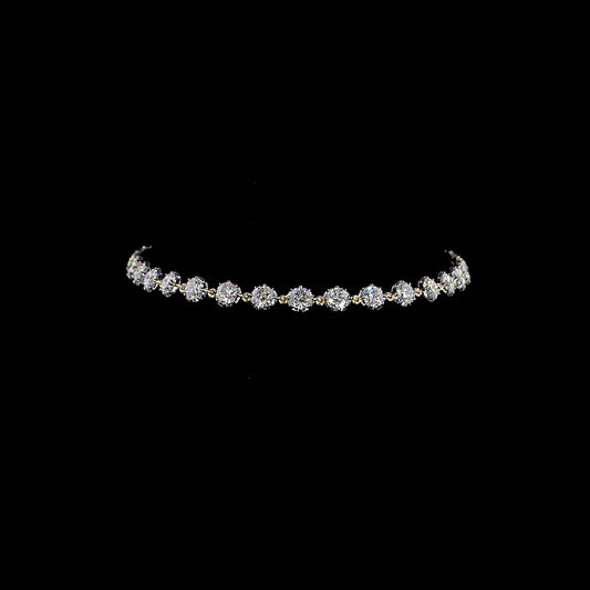 4.14 CTTW Round Lab Diamond Station Bracelet (E Color and VS1 Clarity)