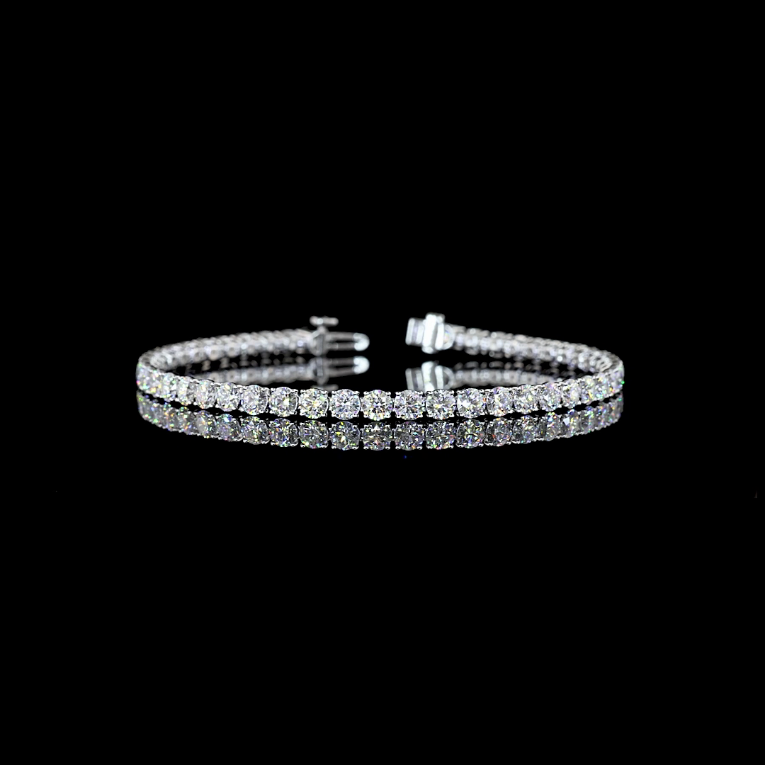 8.36 CTTW Round Lab Diamond Tennis Bracelet (E Color and VS1 Clarity)