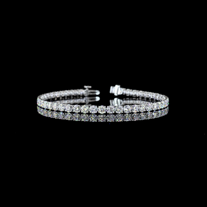 8.36 CTTW Round Lab Diamond Tennis Bracelet (E Color and VS1 Clarity)