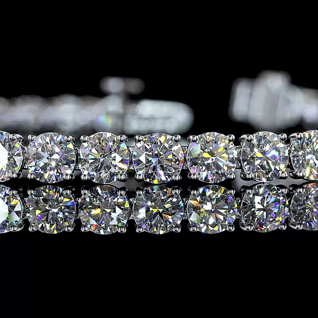 8.36 CTTW Round Lab Diamond Tennis Bracelet (E Color and VS1 Clarity)