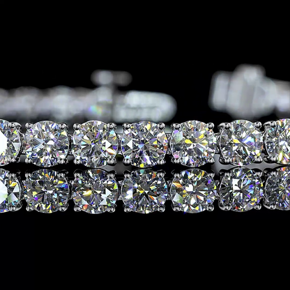 8.36 CTTW Round Lab Diamond Tennis Bracelet (E Color and VS1 Clarity)