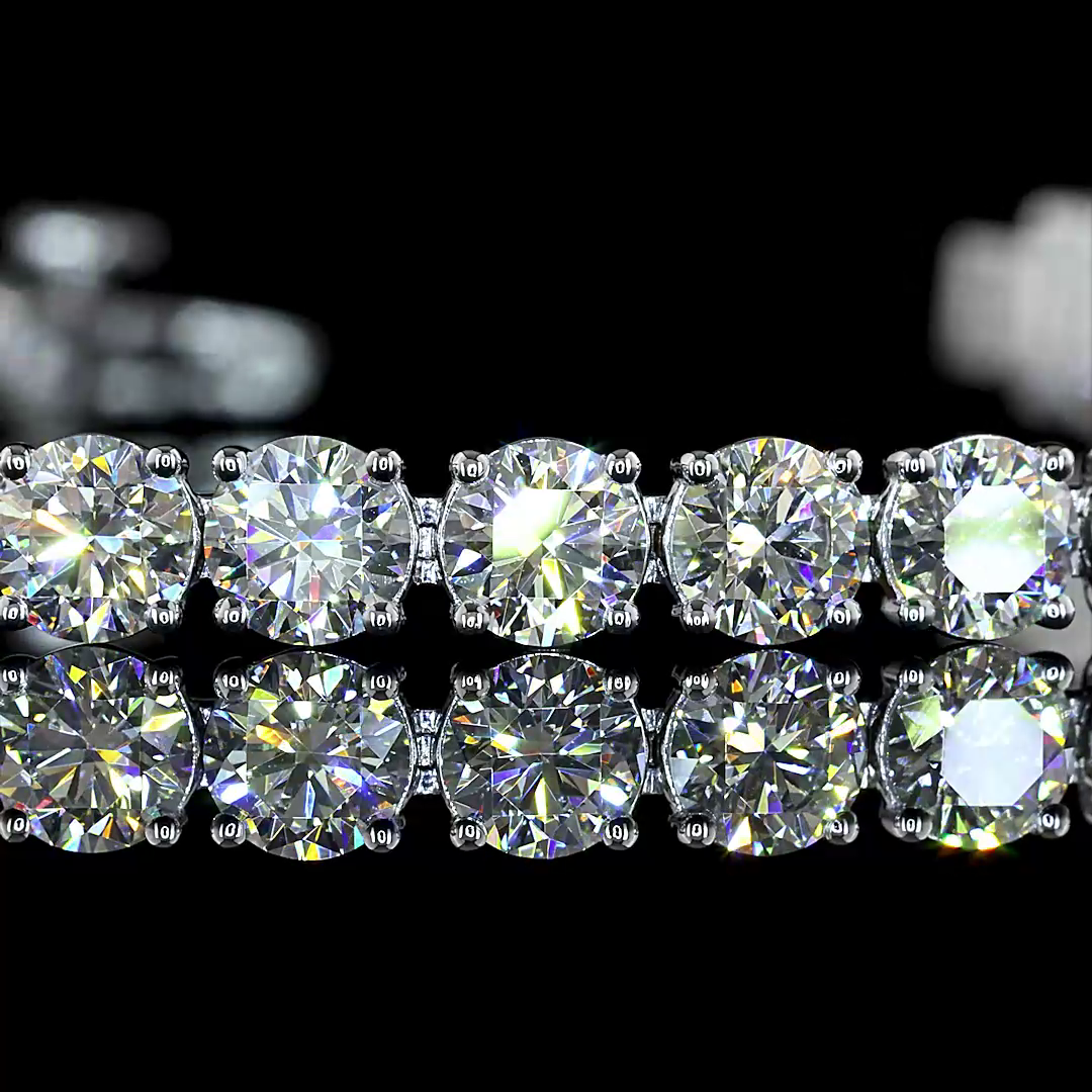 10.04 CTTW Round Lab Grown Diamond Tennis Bracelet 6.5" (E Color and VS1 Clarity)