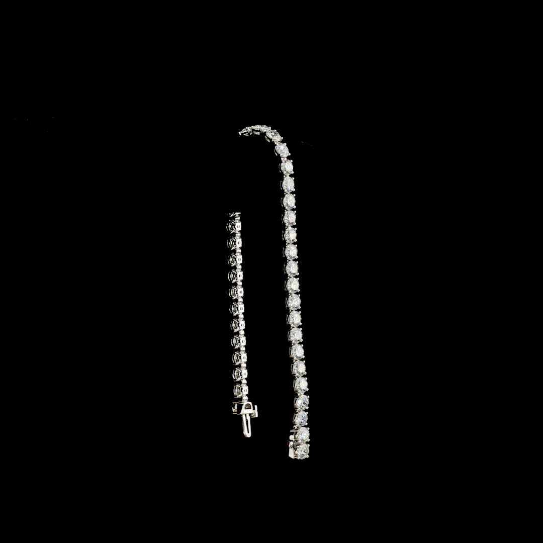 10.04 CTTW Round Lab Grown Diamond Tennis Bracelet 6.5" (E Color and VS1 Clarity)