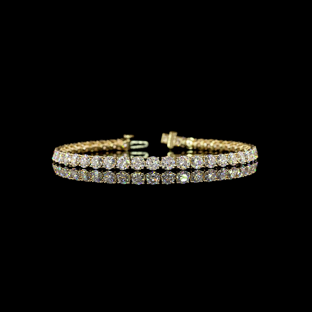 8.29 CTTW Round Lab Diamond Tennis Bracelet (E Color and VS1 Clarity)