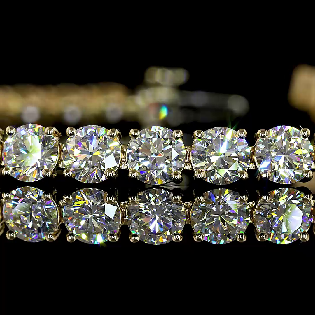8.29 CTTW Round Lab Diamond Tennis Bracelet (E Color and VS1 Clarity)