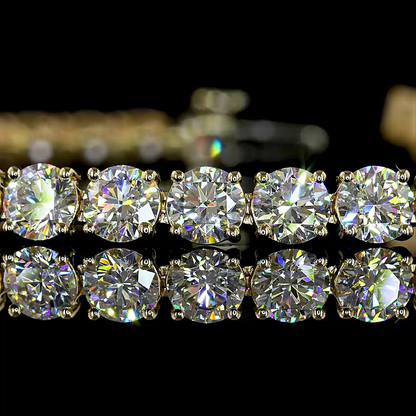 8.29 CTTW Round Lab Diamond Tennis Bracelet (E Color and VS1 Clarity)