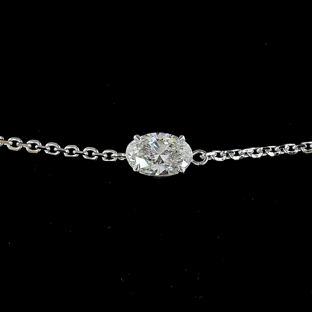 3.07 CTTW MIX Lab Grown Diamond Station Bracelet 7" (E Color and VS1 Clarity)