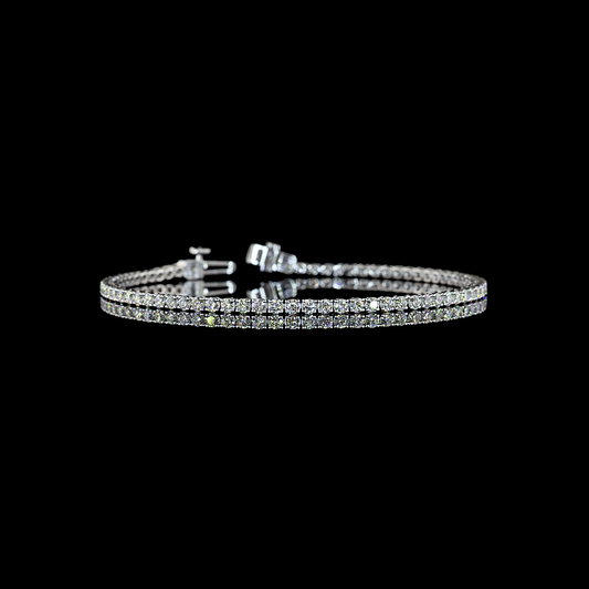 2.77 CTTW Round Lab Diamond Tennis Bracelet (E Color and VS1 Clarity)