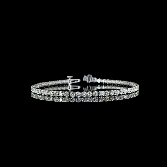 5.38 CTTW Round Lab Diamond Tennis Bracelet (E Color and VS1 Clarity)