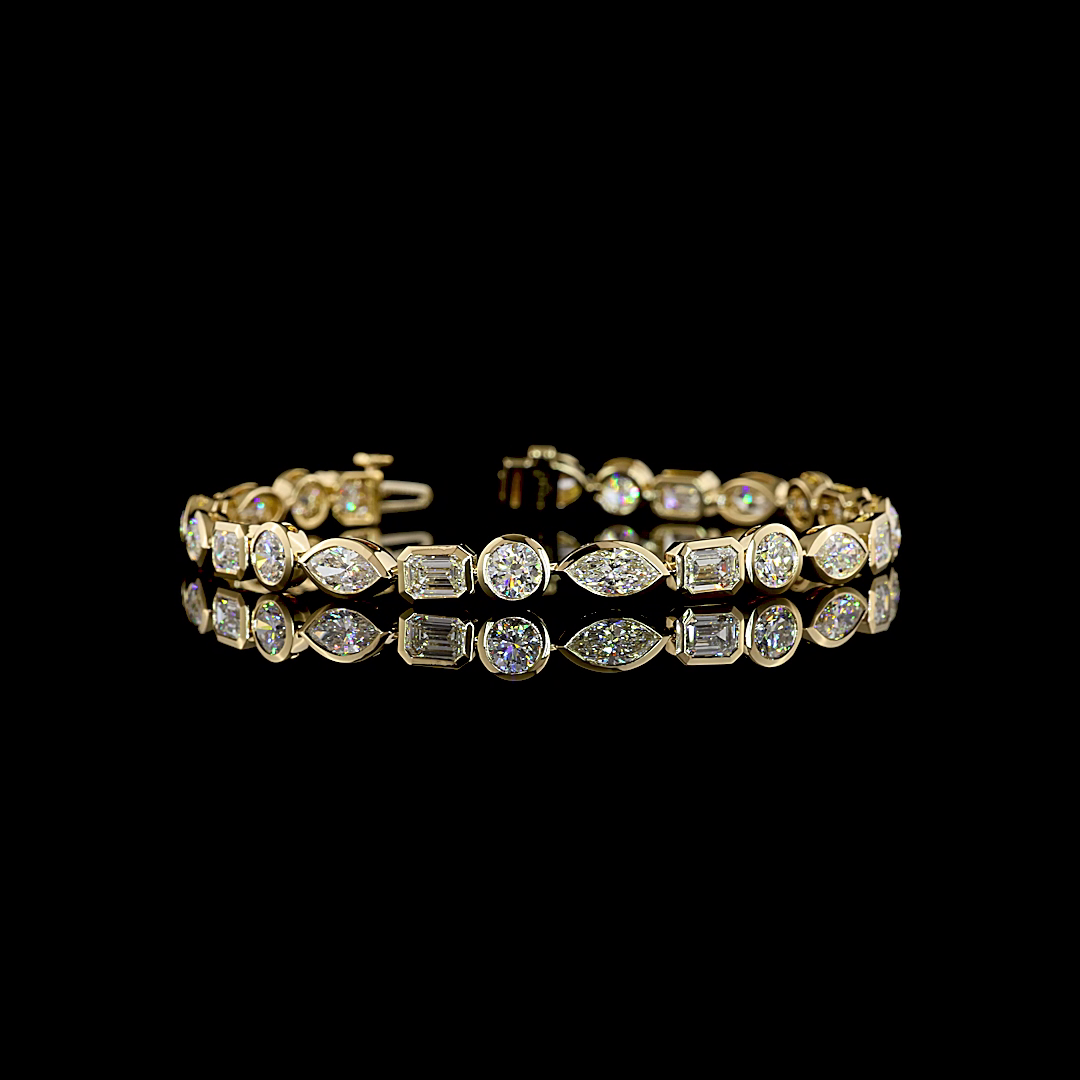 10.23 CTTW MIX Lab Diamond Tennis Bracelet (F Color and VS+ Clarity)