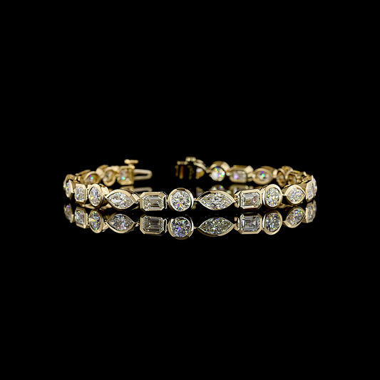 10.23 CTTW MIX Lab Diamond Tennis Bracelet (F Color and VS+ Clarity)