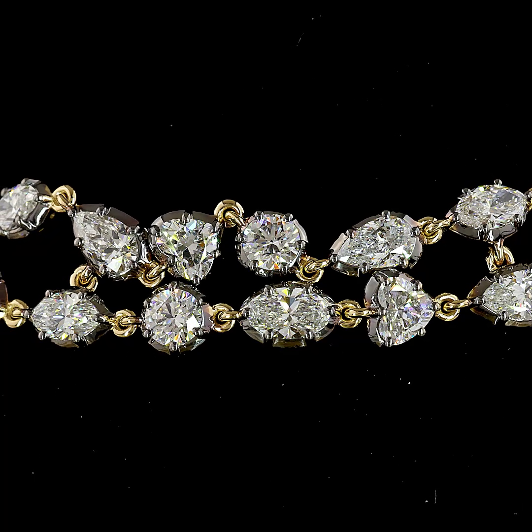 8.51 CTTW MIX Lab Grown Diamond Station Bracelet 7" (E Color and VS1 Clarity)