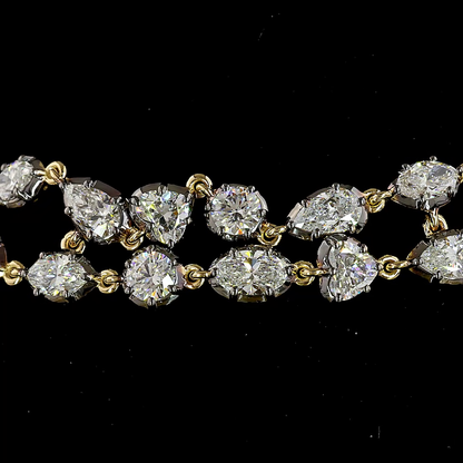 8.51 CTTW MIX Lab Grown Diamond Station Bracelet 7" (E Color and VS1 Clarity)