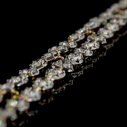 8.51 CTTW MIX Lab Grown Diamond Station Bracelet 7" (E Color and VS1 Clarity)