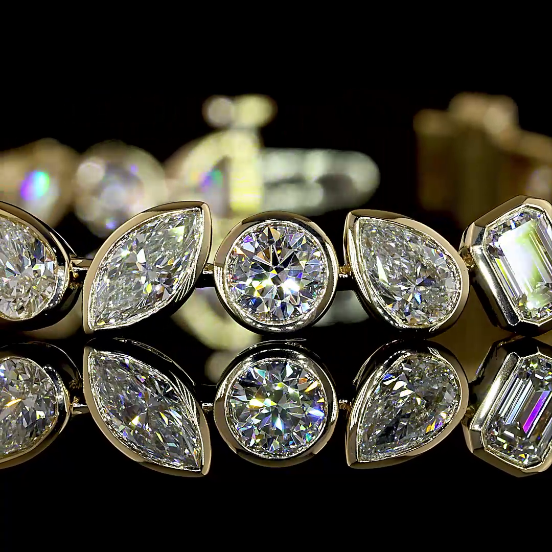 8.13 CTTW MIX Lab Grown Diamond Tennis Bracelet 7" (E Color and VS1 Clarity)
