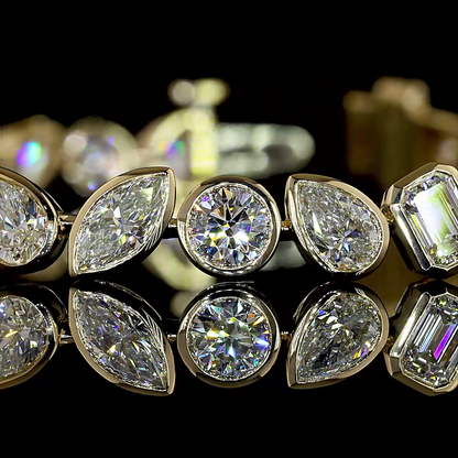 8.13 CTTW MIX Lab Grown Diamond Tennis Bracelet 7" (E Color and VS1 Clarity)